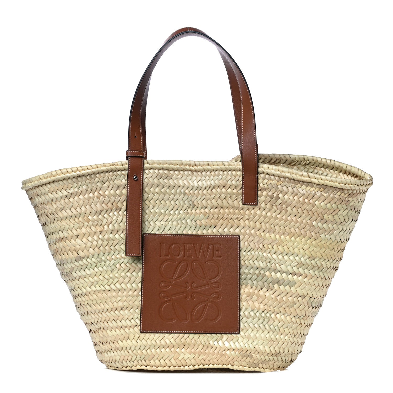 Loewe Raffia Large Basket Tote Bag Natural Tan 1 of 10