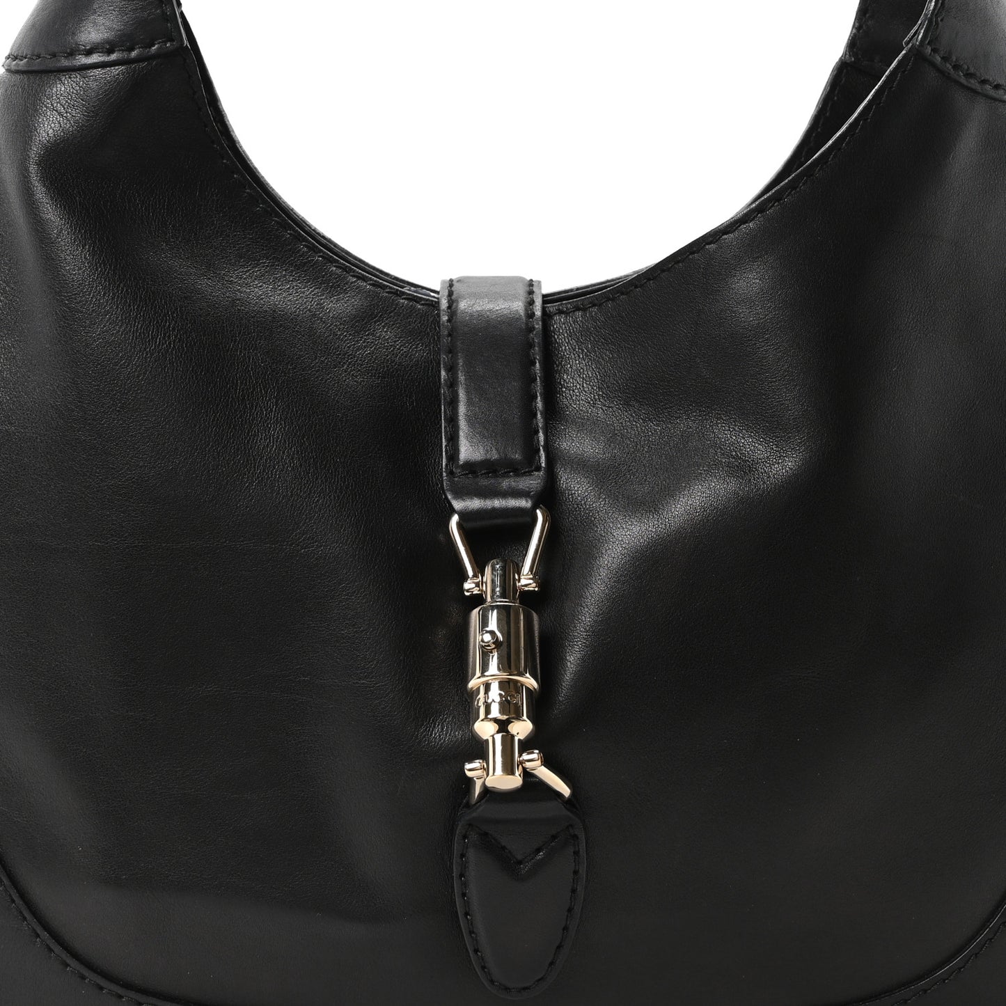 Calfskin Medium New Jackie Shoulder Bag Black