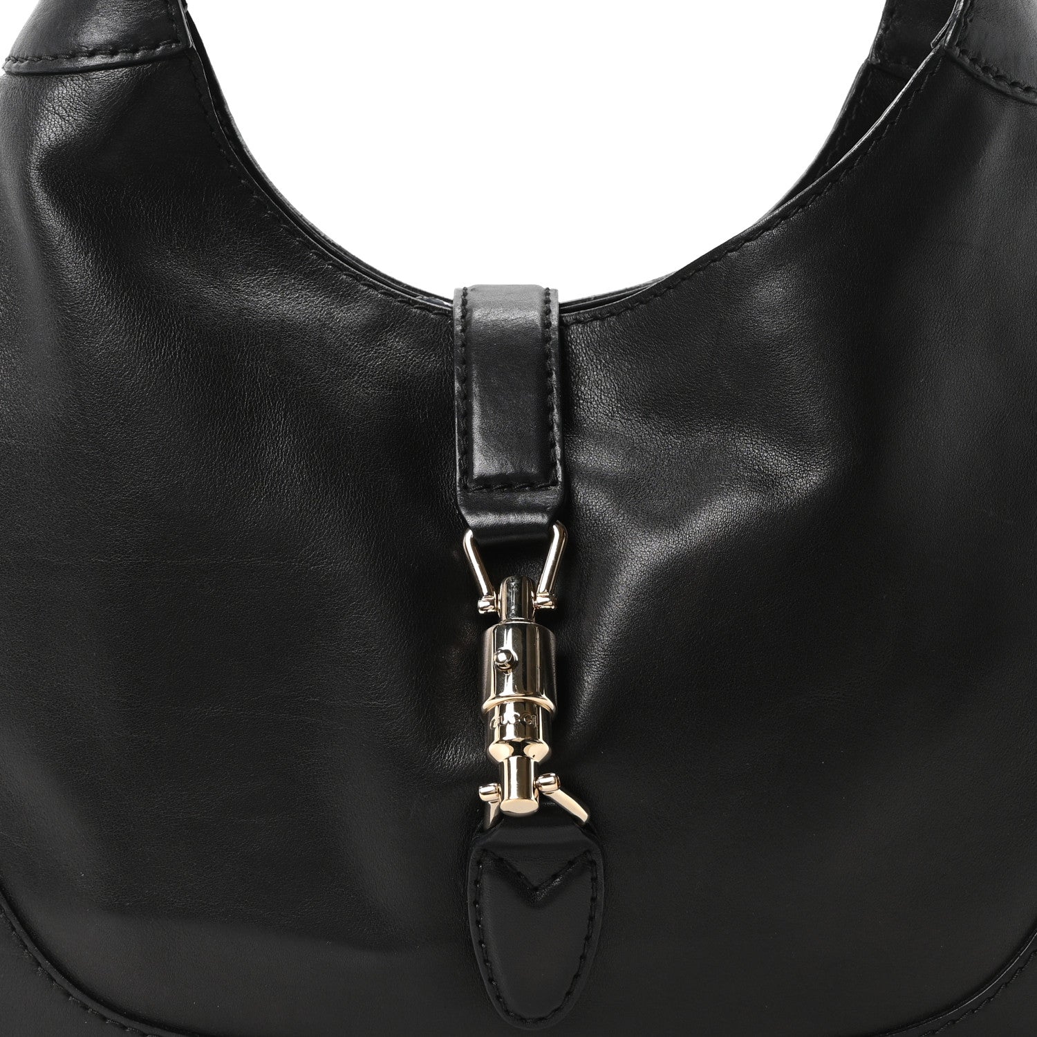 Gucci Calfskin Medium New Jackie Shoulder Bag Black 8 of 10