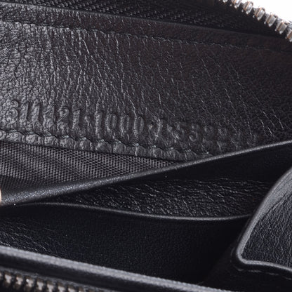 Balenciaga Calfskin Papier Continental Zip Around Wallet Black 7 of 8