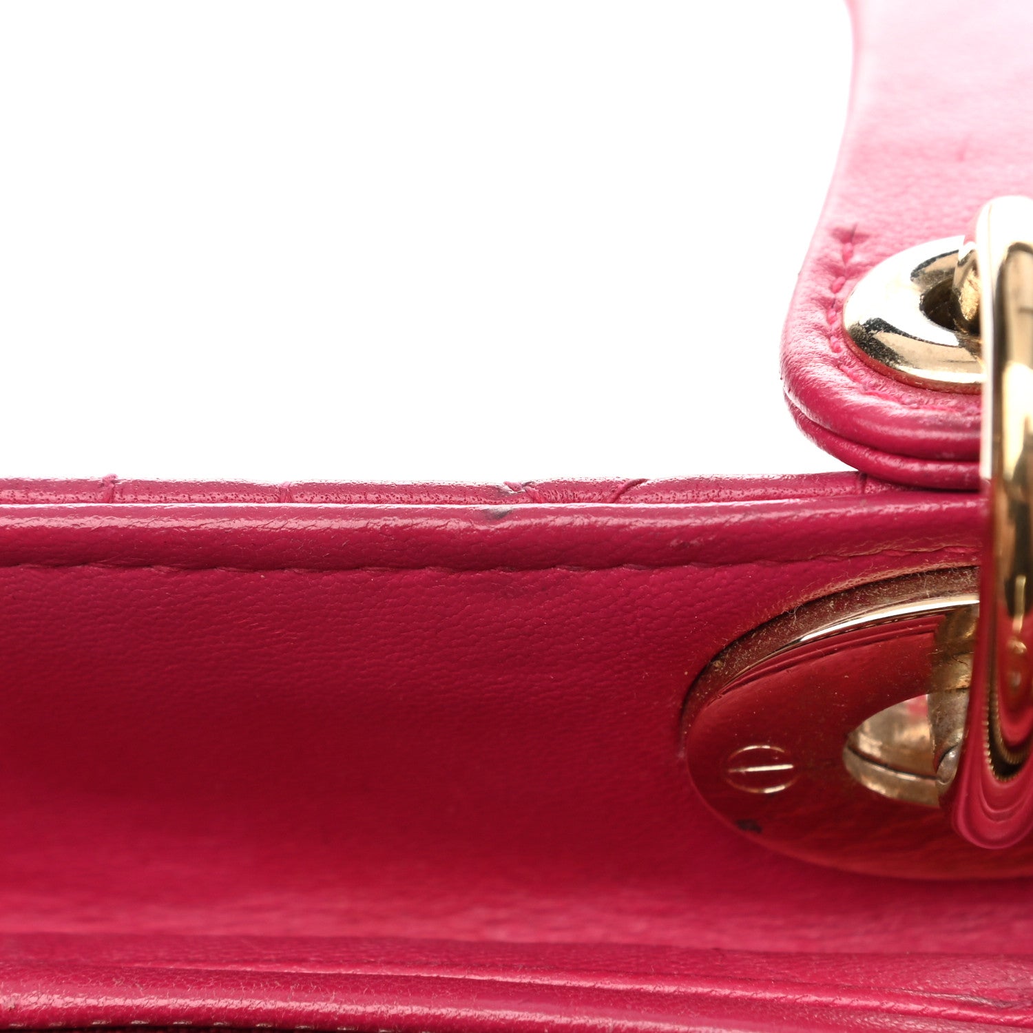Christian Dior Lambskin Cannage Medium Lady Dior Pink 11 of 12