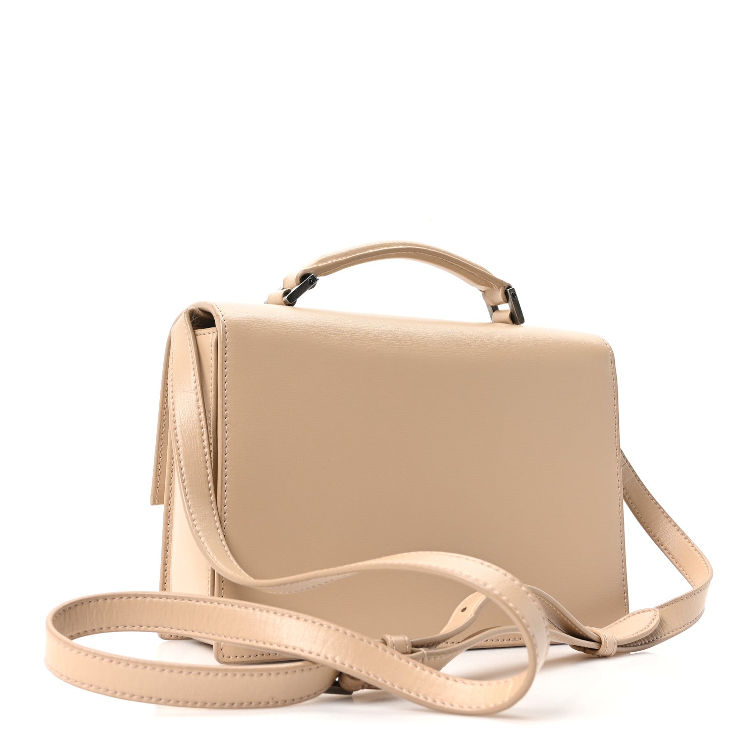 Saint Laurent Calfskin Medium Bellechasse Satchel Beige 2 of 9
