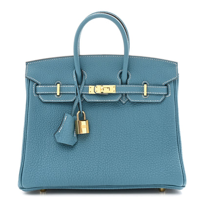 Hermes Togo Birkin 25 New Blue Jean 1 of 11