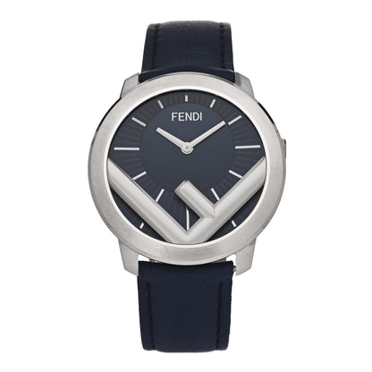 Fendi Stainless Steel Calfskin 40mm Run Away Quartz Watch Blue 1 of 5