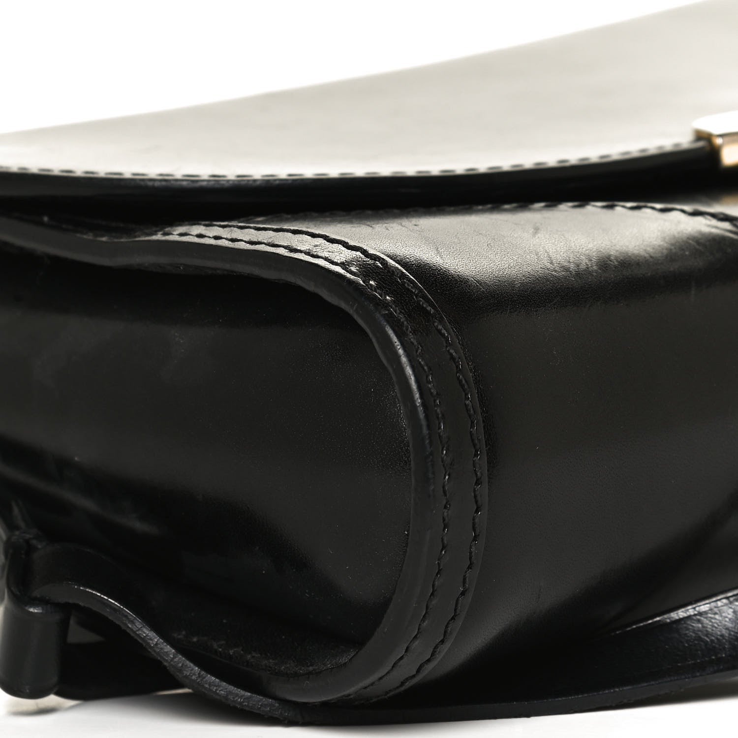 Burberry Polished Bridle Leather Small Abbott Crossbody Black 9 of 10