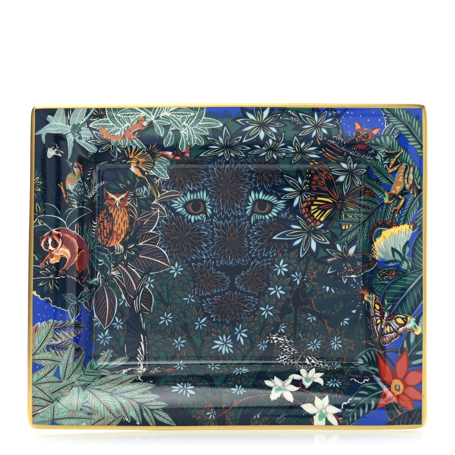 Hermes Porcelain Wild Singapore Change Tray Vert Foret 1 of 5
