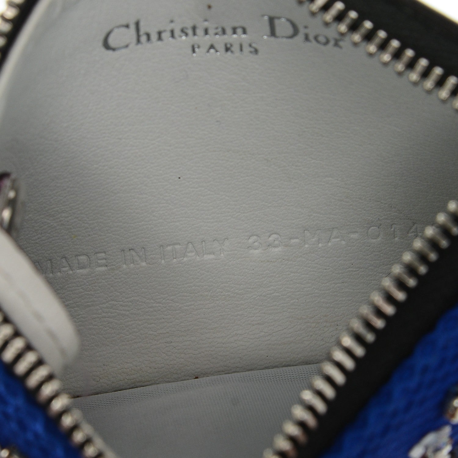 Christian Dior Calfskin Stardust Dior Card Holder Blue 10 of 10