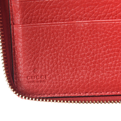 Gucci Pebbled Calfskin Soho Zip Around Wallet Red 6 of 7