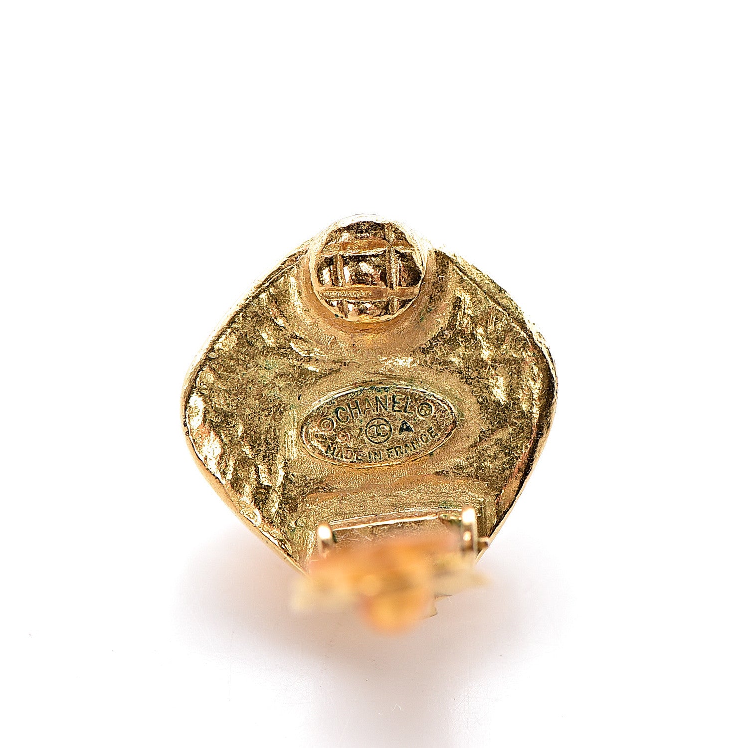 Chanel Pearl CC Clip On Earrings Gold 4 of 4