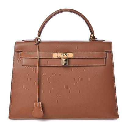 Hermes Courchevel Kelly Sellier 32 Gold 1 of 41