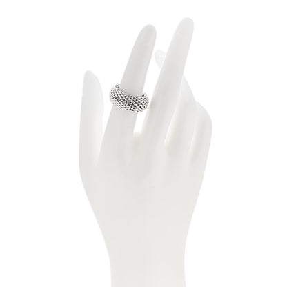 Tiffany Sterling Silver Somerset Mesh Ring 52 6 2 of 4