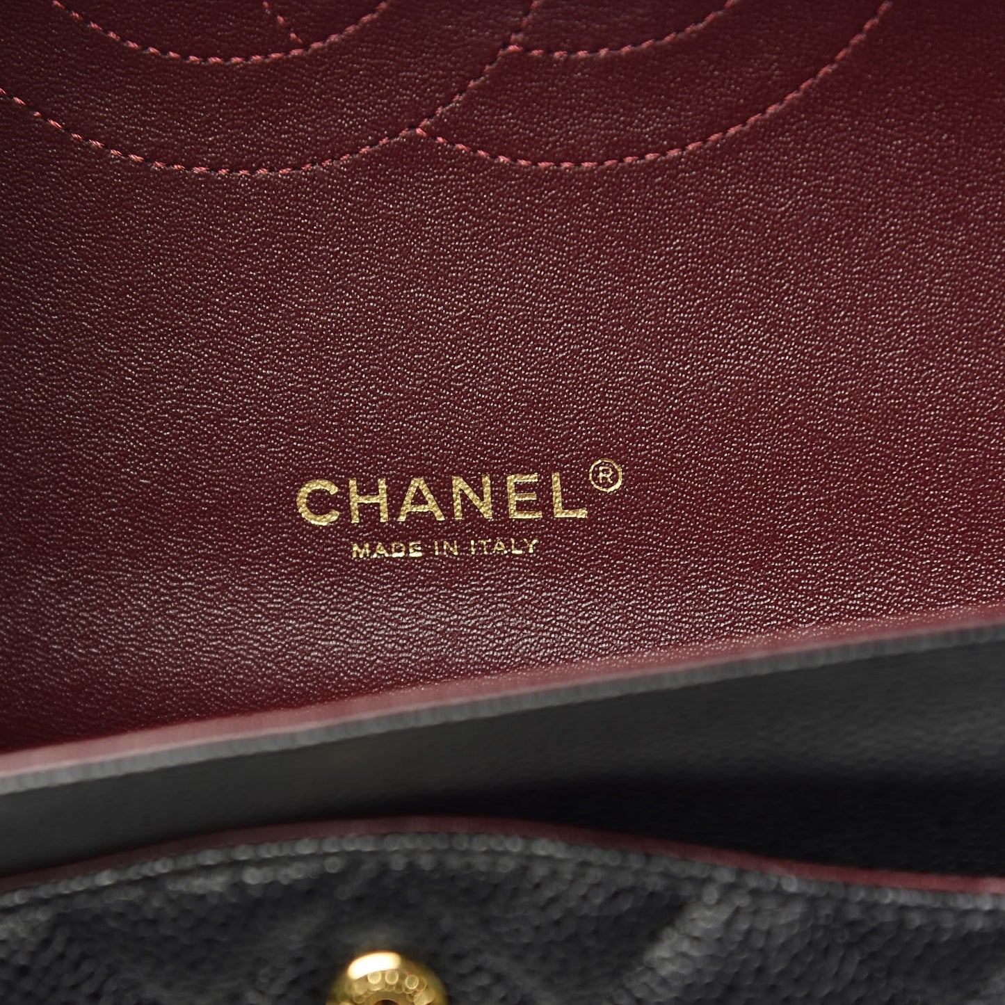 Caviar Quilted Maxi Double Flap Black