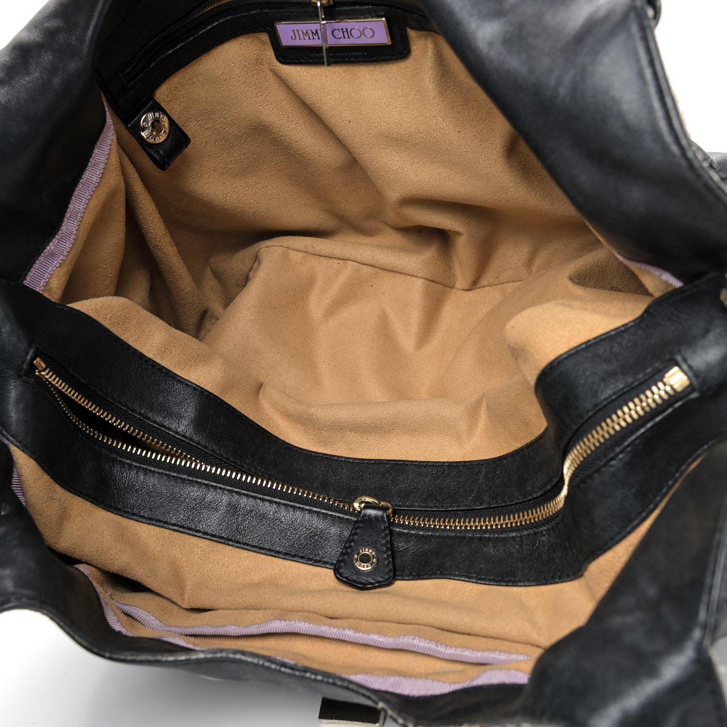 Jimmy Choo Supple Calfskin Large Radiant Hobo Black 5 of 17
