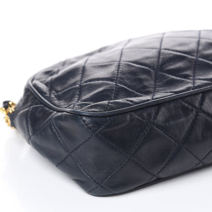Chanel Lambskin Quilted Tassel Camera Case Navy 9 of 15