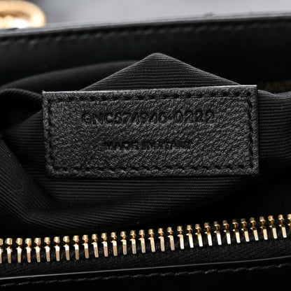 Saint Laurent Calfskin Y Quilted Monogram Medium Loulou Chain Satchel Black 7 of 11