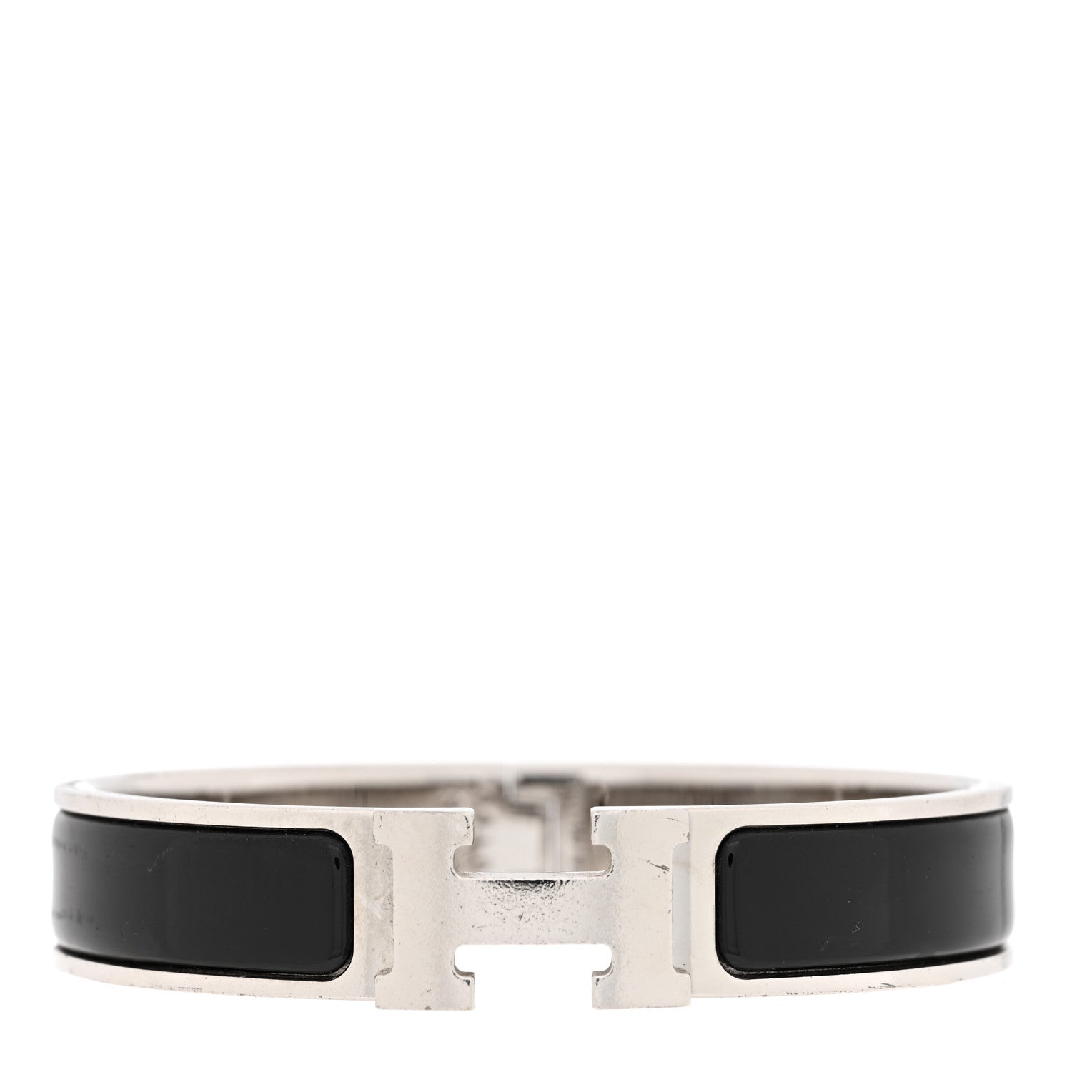 Hermes Enamel Narrow Clic Clac H Bracelet PM Black 1 of 5