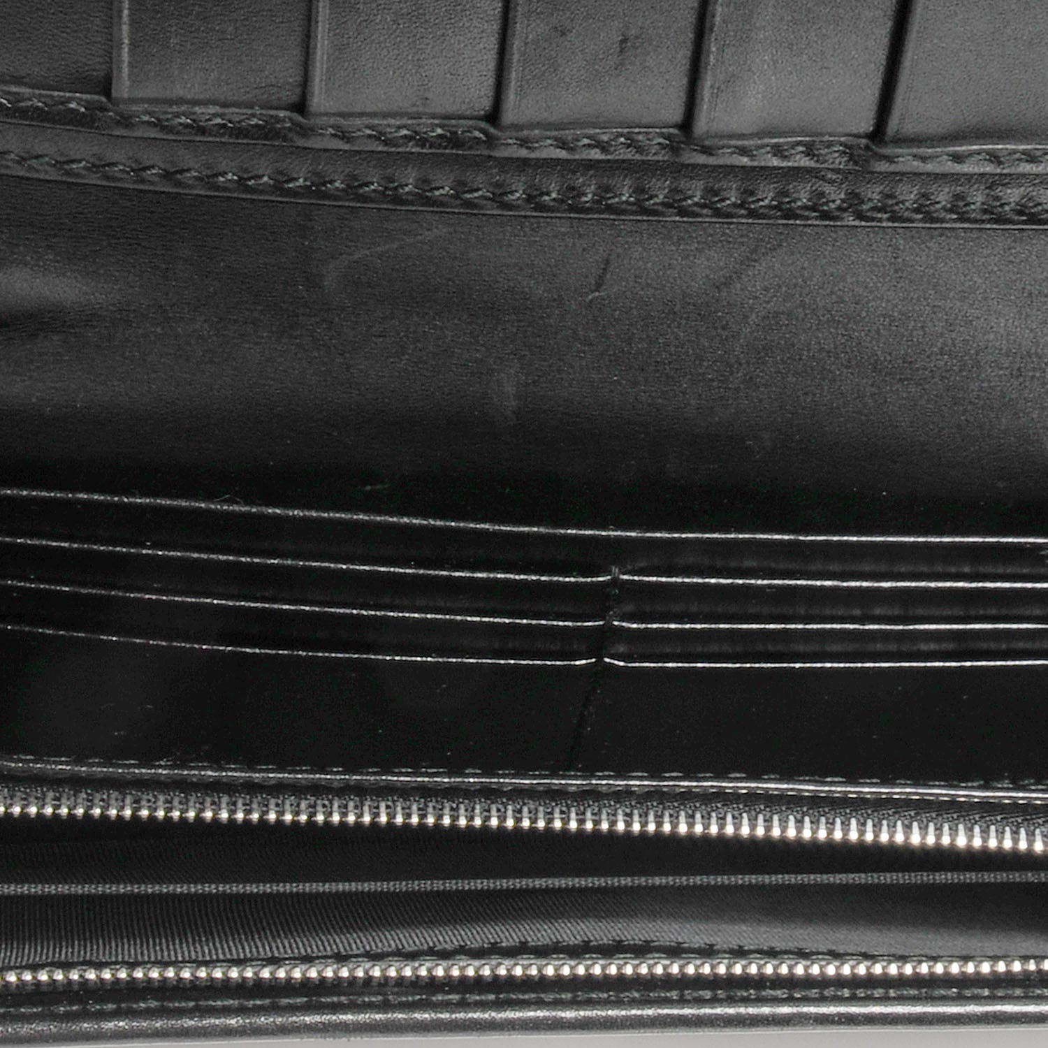 Gucci Imprime Monogram GG Pierce Chain Clutch Wallet Black 6 of 8