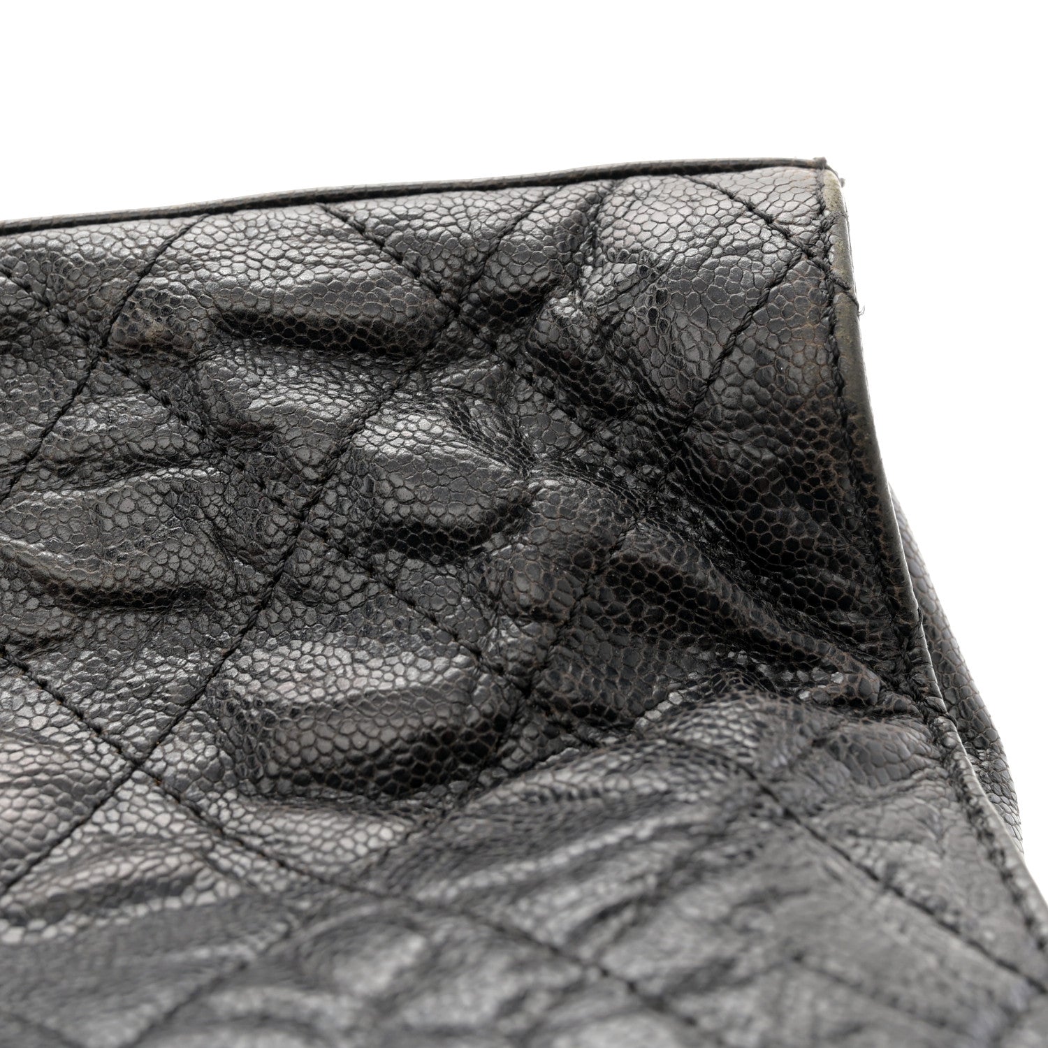 Chanel Crumpled Grained Calfskin Jumbo CC Crave Flap Dark Brown 13 of 15