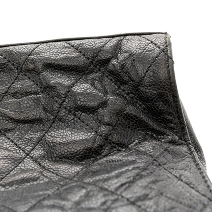 Chanel Crumpled Grained Calfskin Jumbo CC Crave Flap Dark Brown 13 of 15