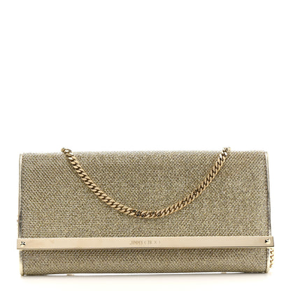 Jimmy Choo Glitter Milla Wallet on Chain Gold 1 of 11