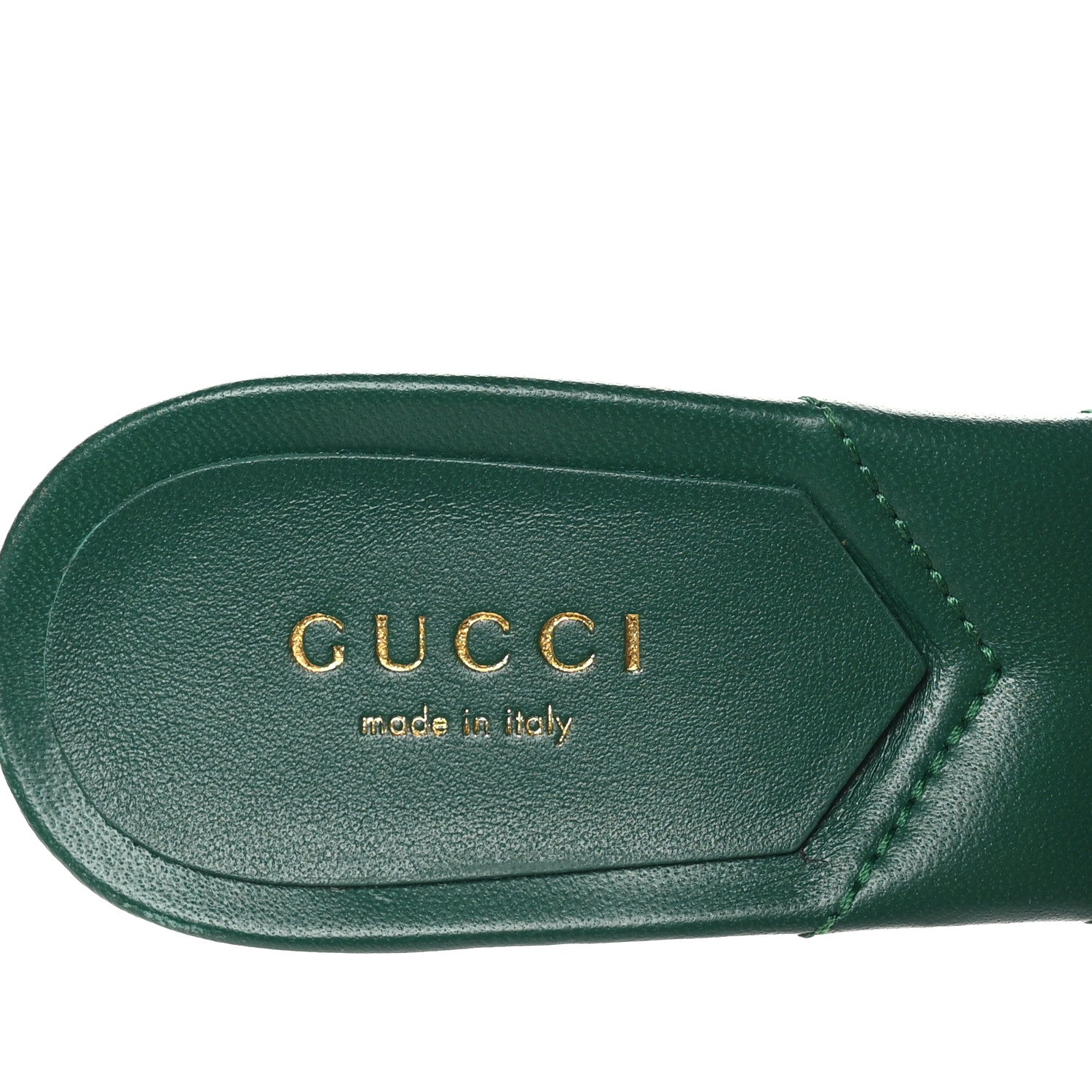 Gucci Nappa Matelasse GG Marmont 75mm Slide Sandals 35 Emerald 7 of 10
