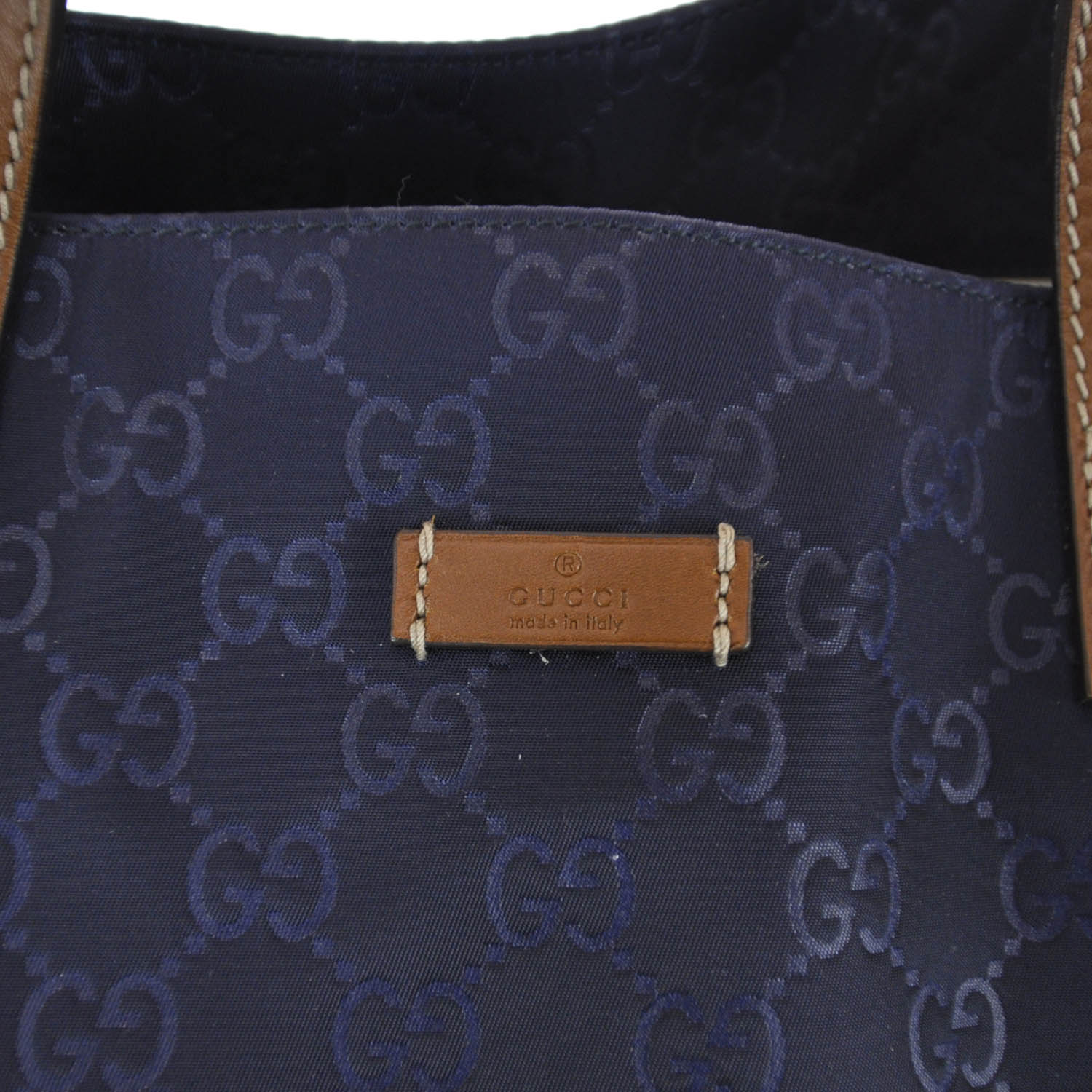Gucci Nylon Monogram Large Tote Blue 5 of 8