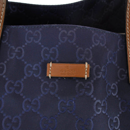 Gucci Nylon Monogram Large Tote Blue 5 of 8