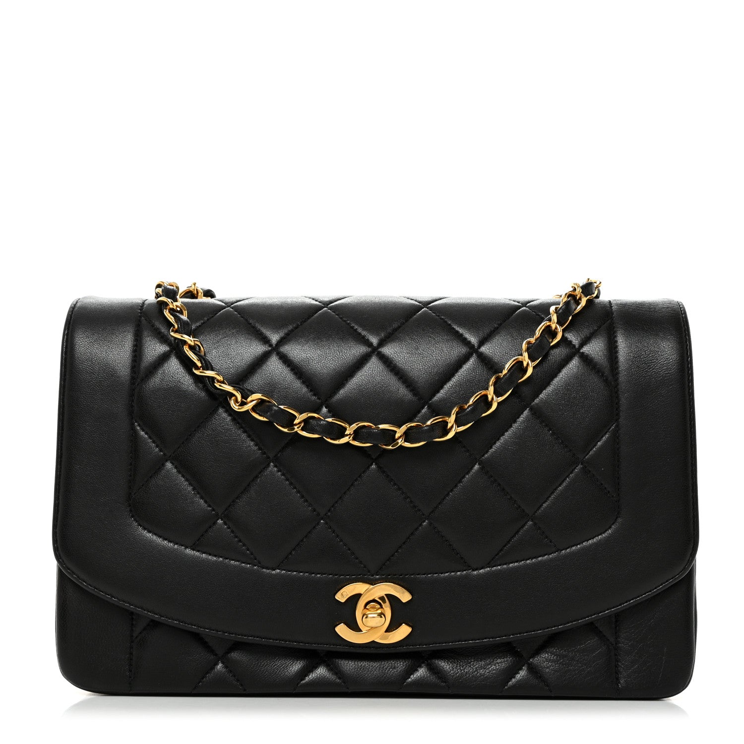 Chanel Lambskin Quilted Medium Single Flap Black 1 of 10