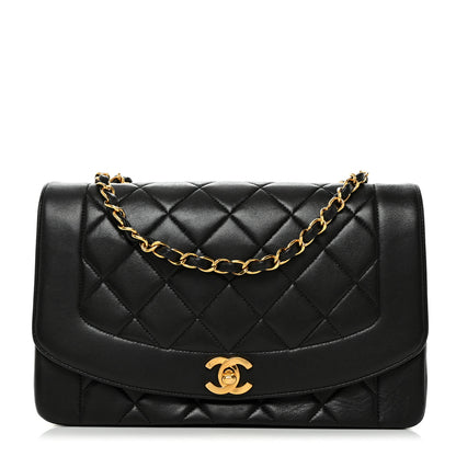 Chanel Lambskin Quilted Medium Single Flap Black 1 of 10