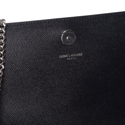 Saint Laurent Grain De Poudre Medium Classic Monogram Kate Satchel Black 8 of 12