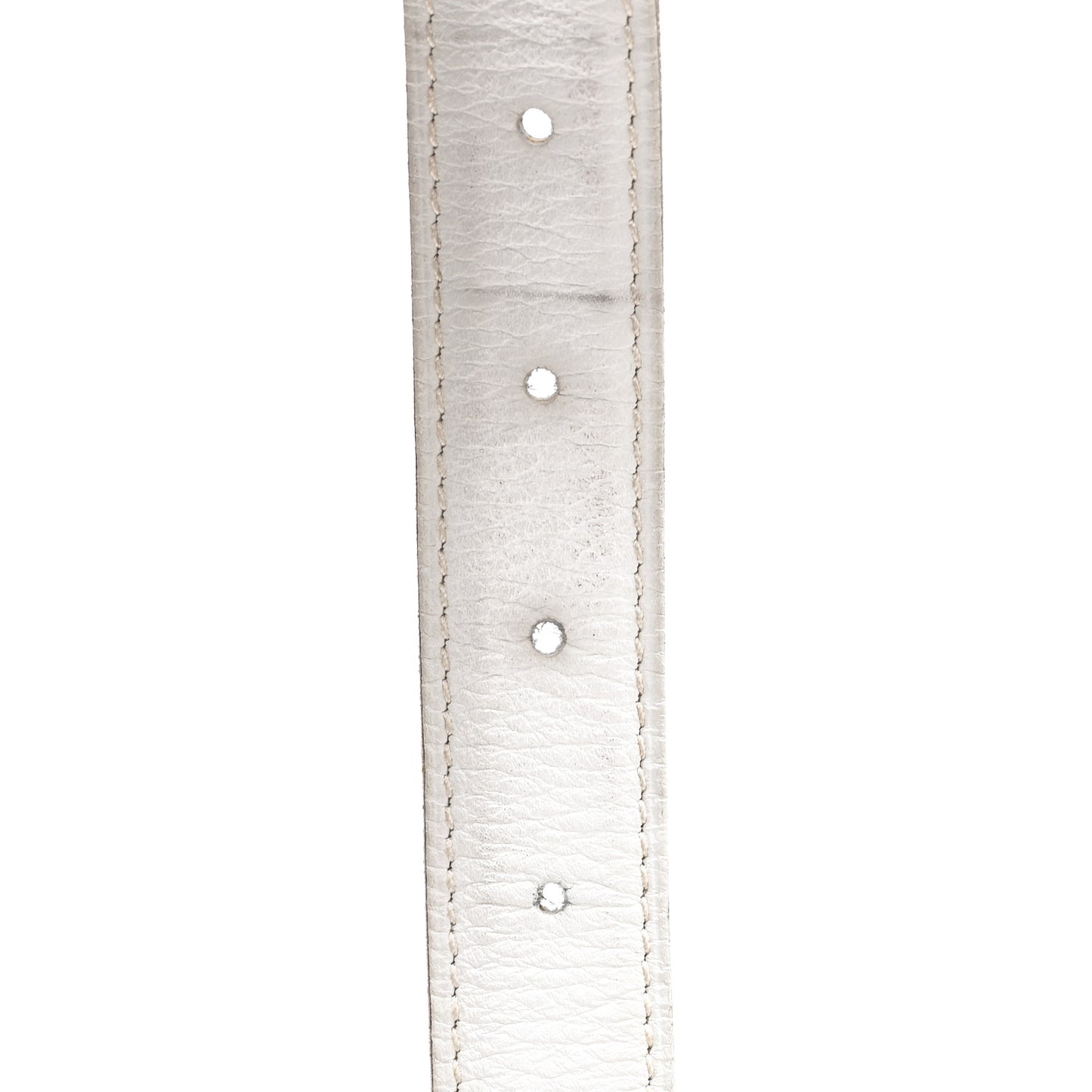 Swift Epsom Strie 24mm H Belt 85 34 White Blue Jean