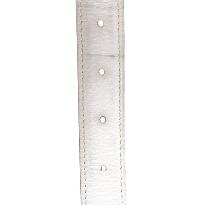 Hermes Swift Epsom Strie 24mm H Belt 85 34 White Blue Jean 4 of 5