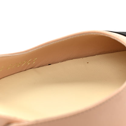 Chanel Lambskin Pearl Cap Toe CC Slingback Pumps 39.5 Beige Black 13 of 13