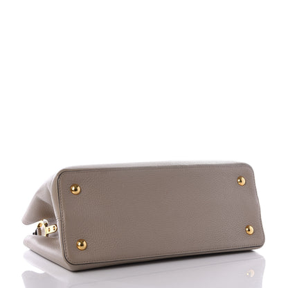 Louis Vuitton Taurillon Capucines MM Galet 3 of 10