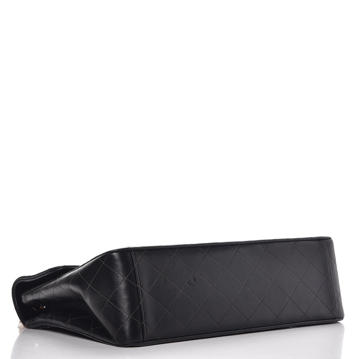 Chanel Lambskin Quilted XL Jumbo Single Flap Black 4 of 10
