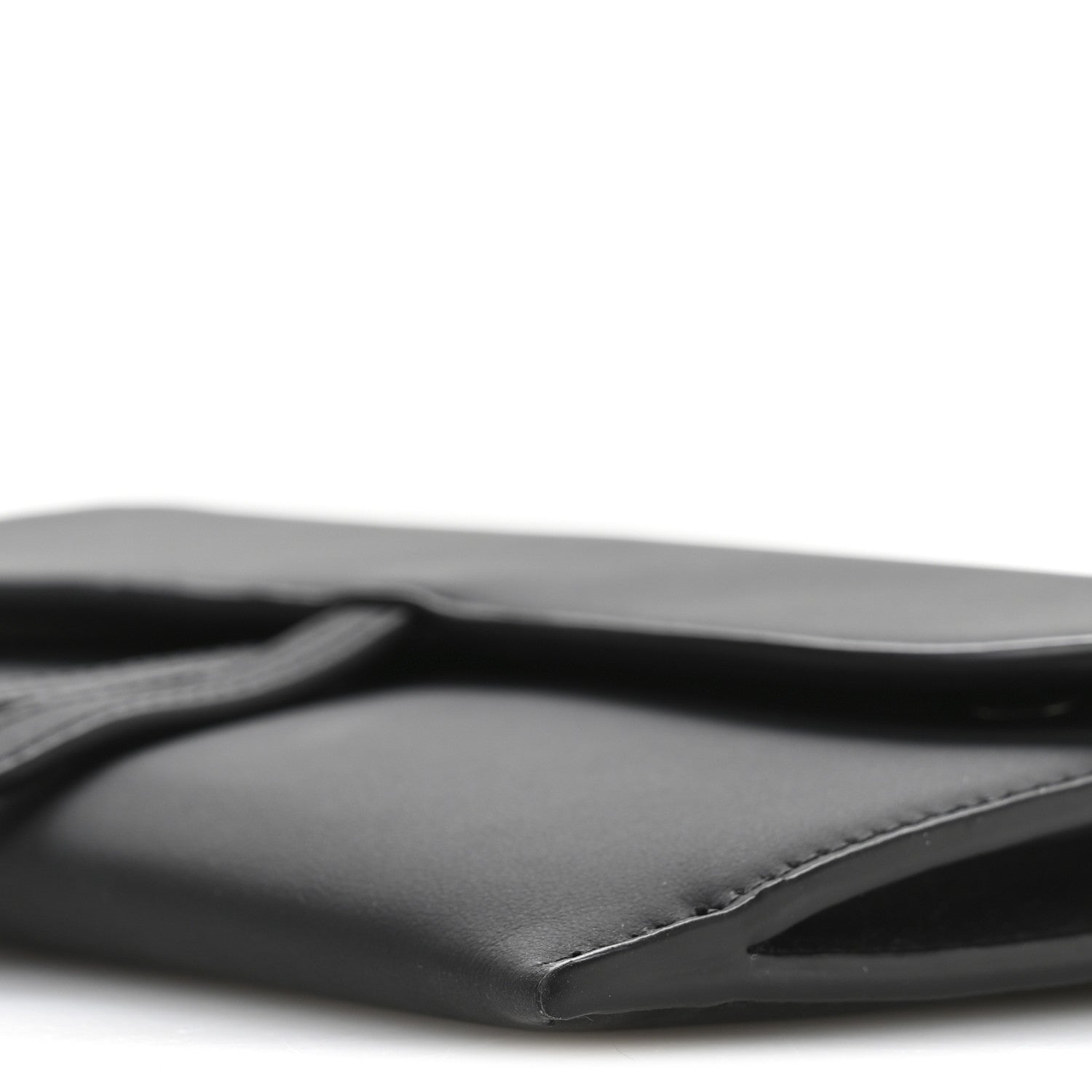 Christian Dior Ultra Matte Calfskin Saddle Chain Wallet Pouch Black 11 of 12