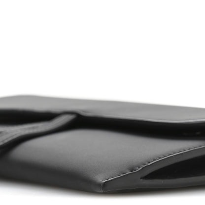 Christian Dior Ultra Matte Calfskin Saddle Chain Wallet Pouch Black 11 of 12