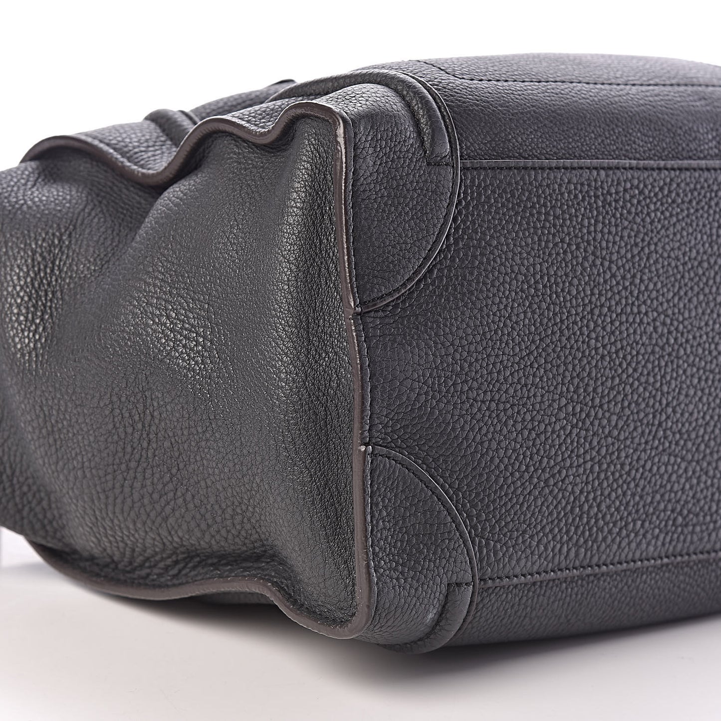Drummed Calfskin Mini Luggage Anthracite