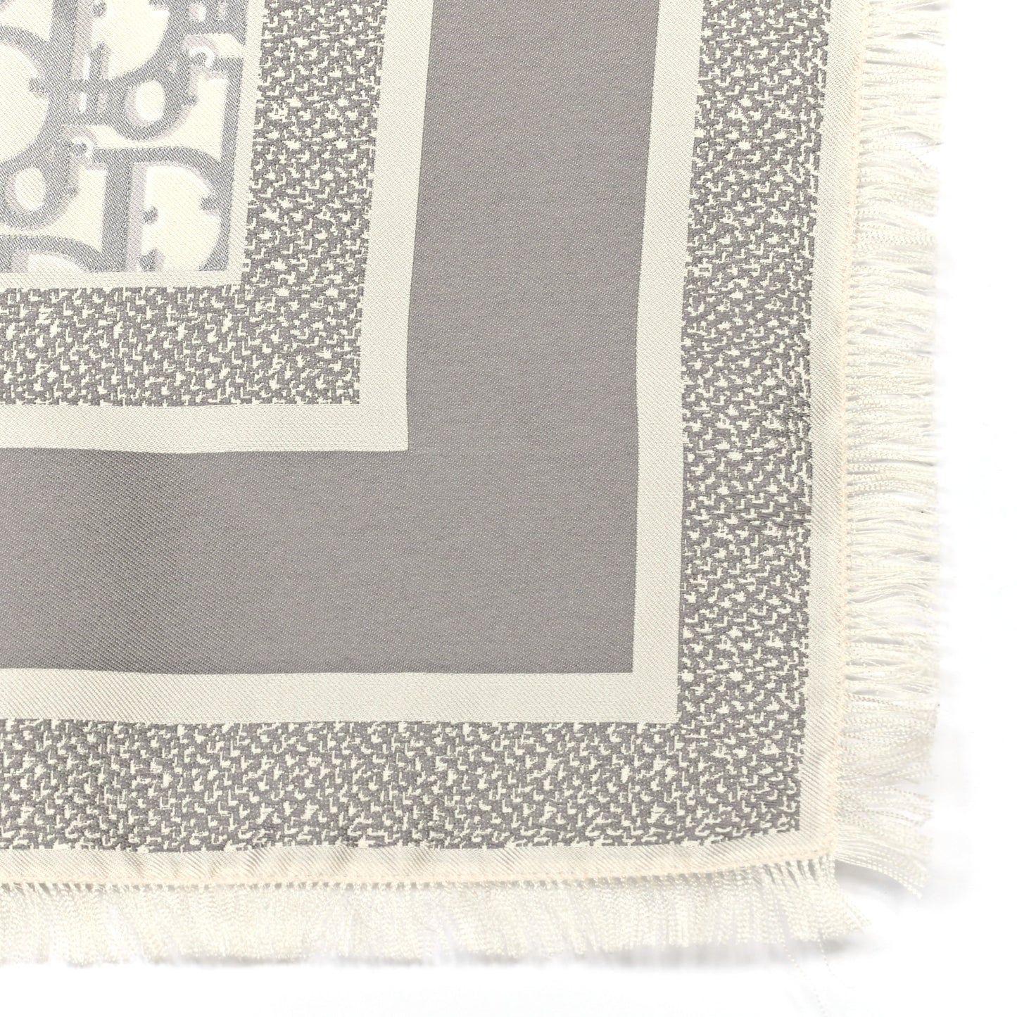 Silk Oblique Scarf Grey