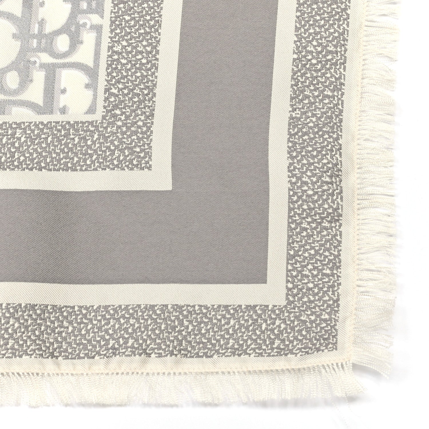 Christian Dior Silk Oblique Scarf Grey 5 of 10