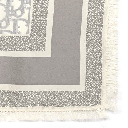 Christian Dior Silk Oblique Scarf Grey 5 of 10