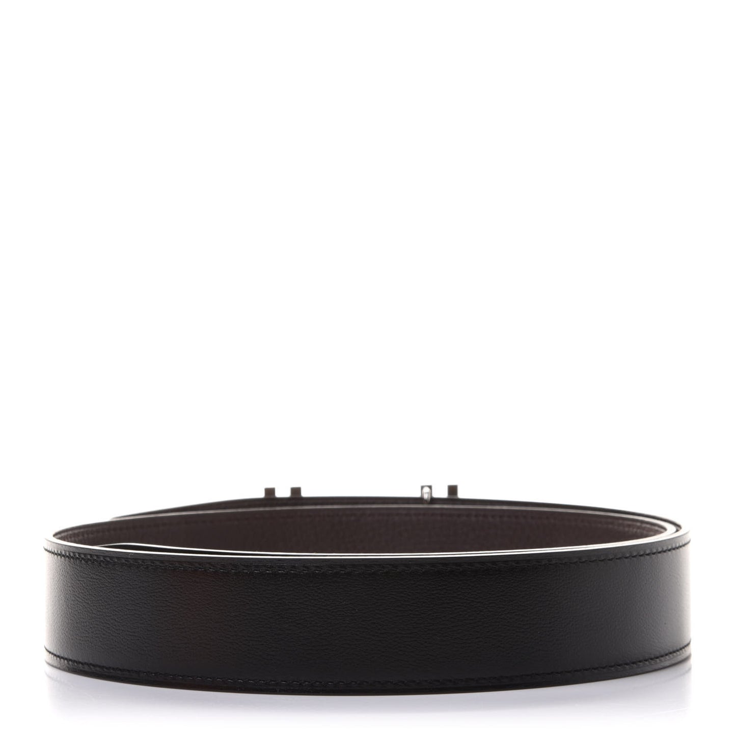 Box Togo 32mm Au Carre H Belt 80 Black Chocolate