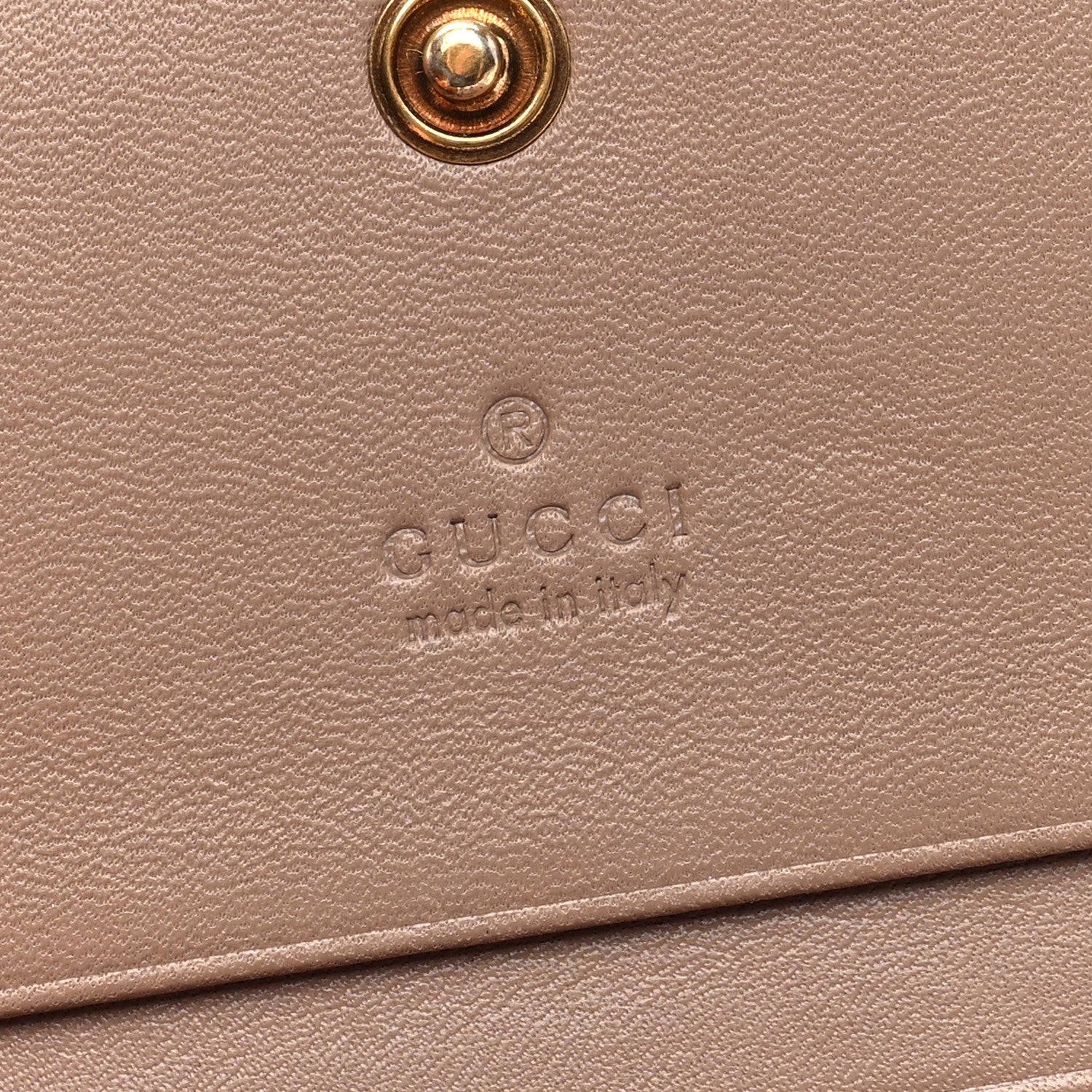 Gucci Calfskin Matelasse GG Marmont Card Case Wallet Porcelain Rose 6 of 6
