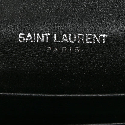 Saint Laurent Calfskin Heart Embossed Envelope Wallet Black 6 of 8
