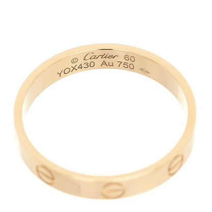 Cartier 18K Yellow Gold 3.5mm LOVE Wedding Band Ring 60 9.25 4 of 5