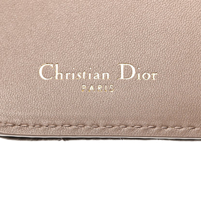 Christian Dior Grained Calfskin Supple Cannage Caro Scarlet Zipped Wallet Rose Des Vents 7 of 8