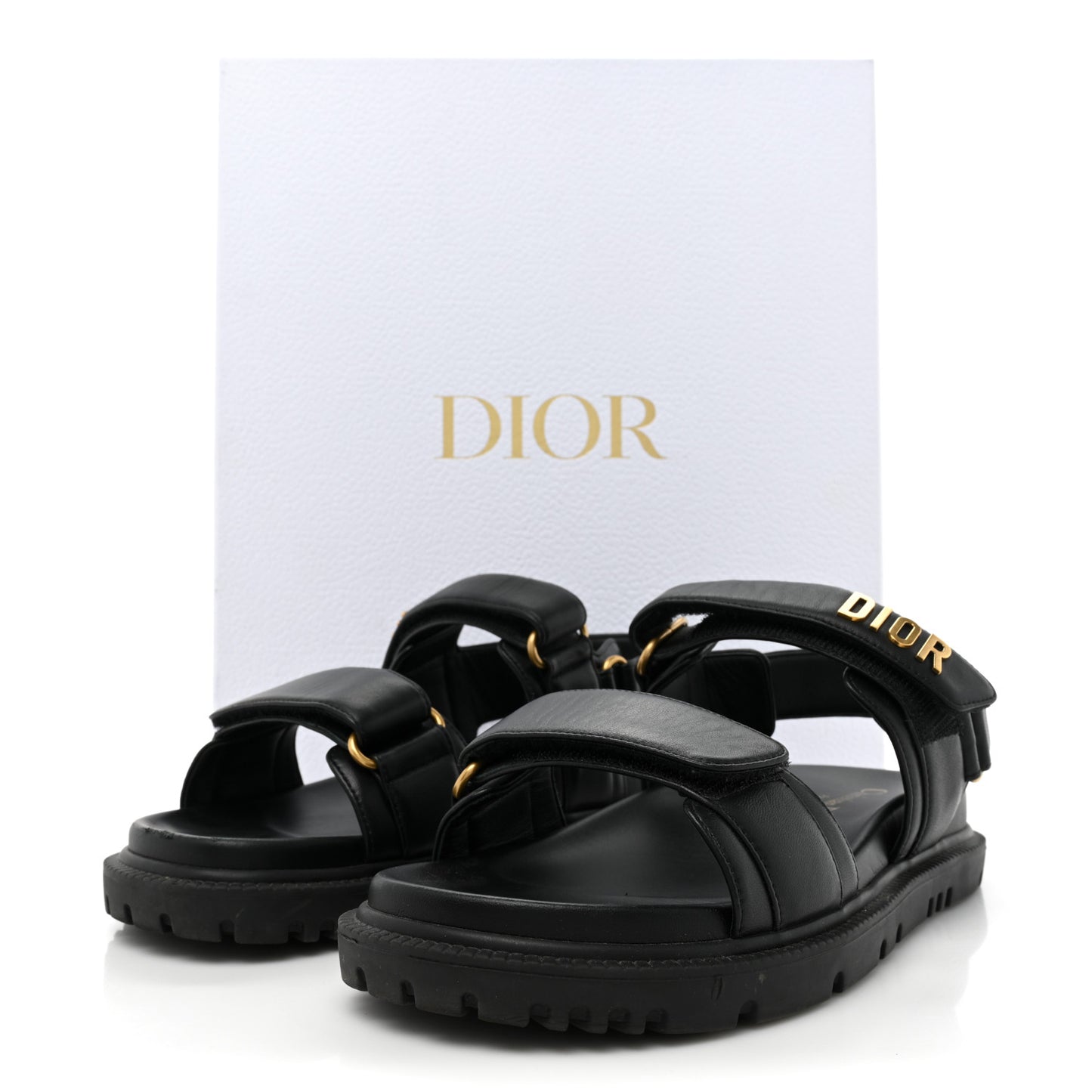 Lambskin Dioract 10mm Sandals 37 Black