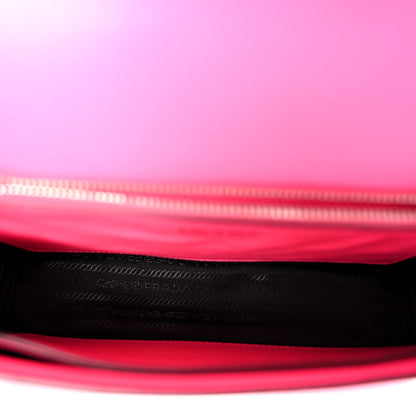 Prada Saffiano City Calfskin Studded Large Elektra Shoulder Bag Fuchsia Black 5 of 9