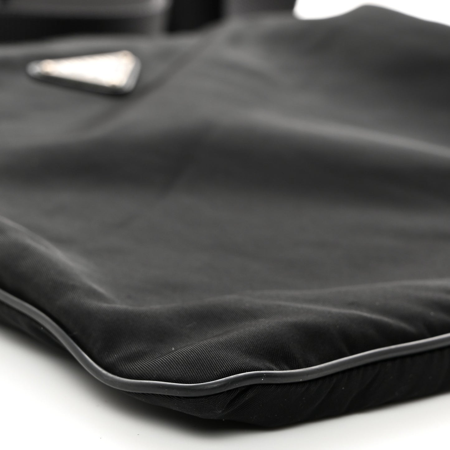 Nylon Vela Flat Messenger Bag Black
