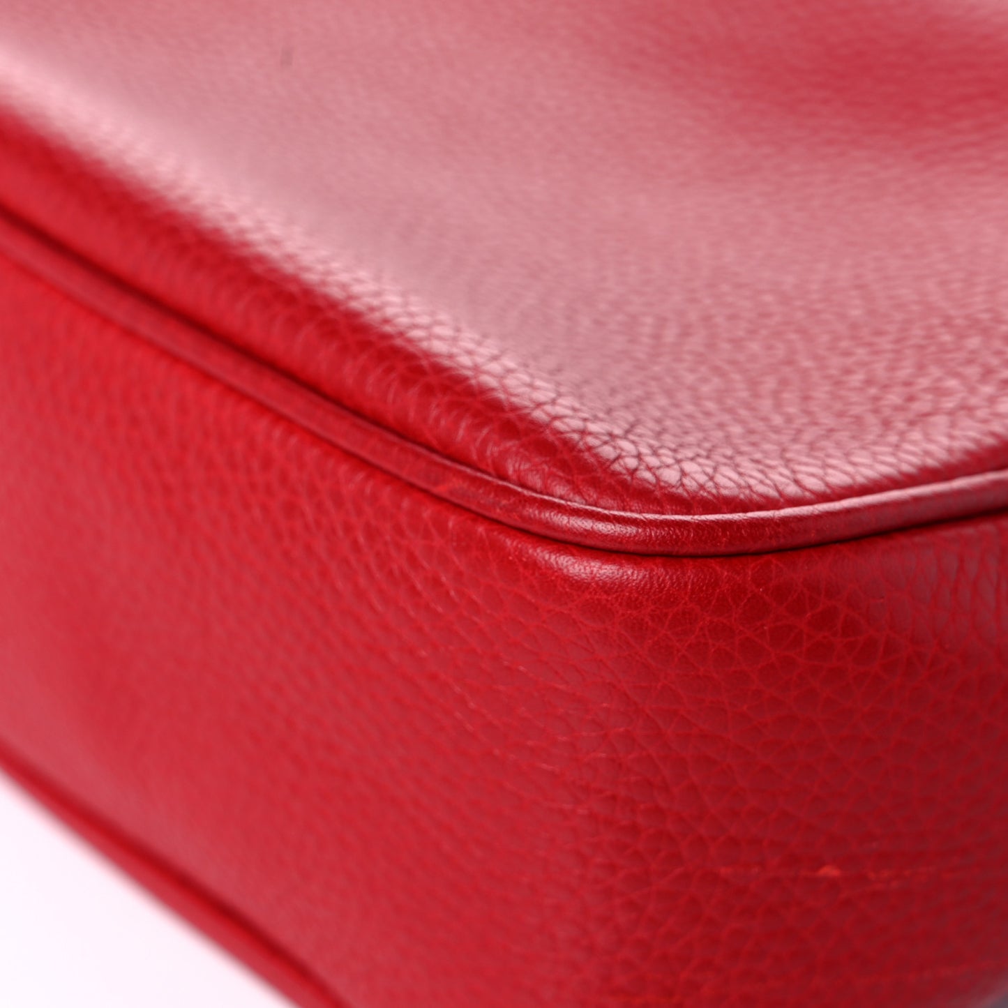 Pebbled Calfskin Small Soho Disco Bag Tabasco Red
